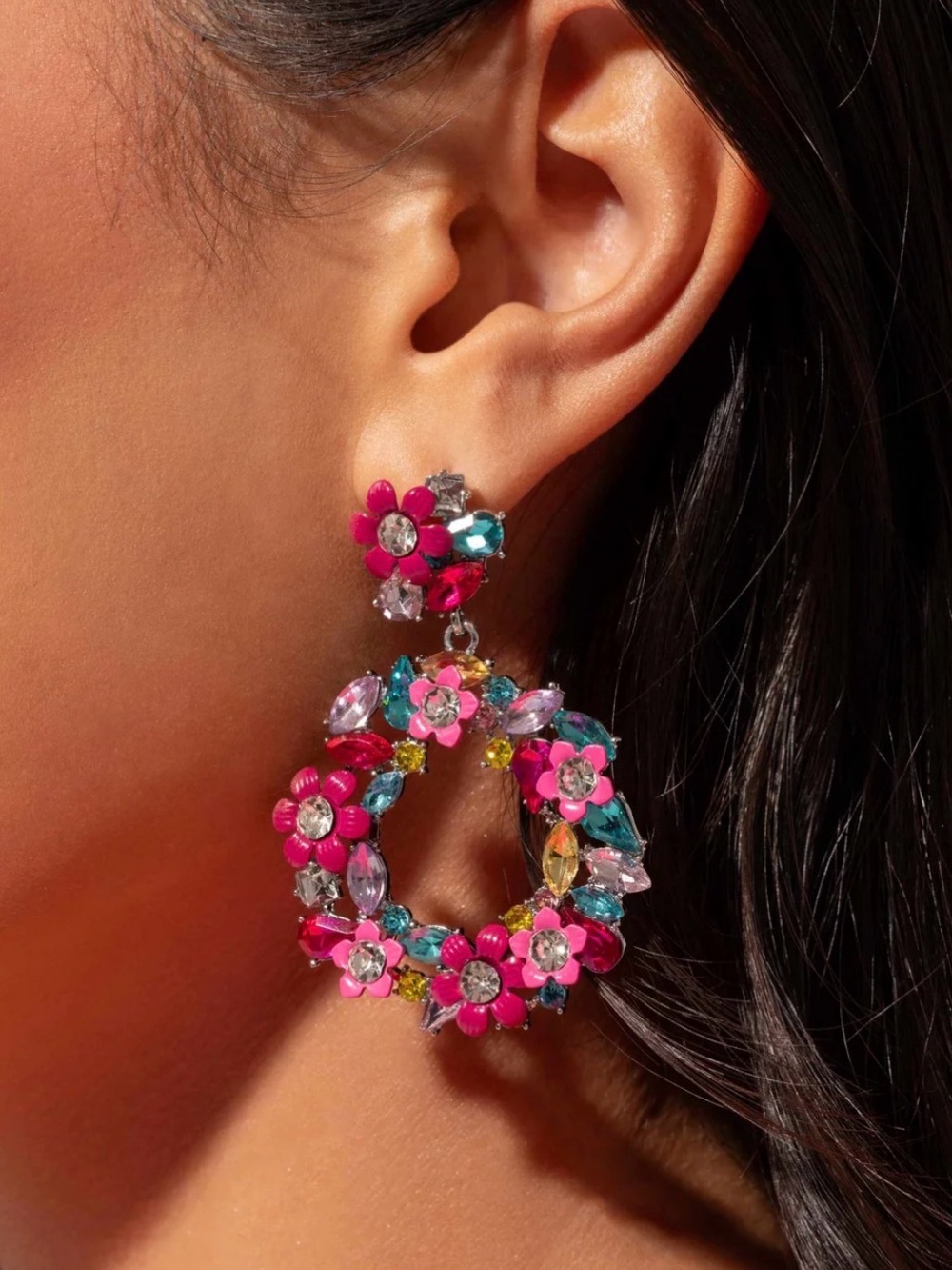 Paparazzi Earring ~ Wreathed in Wildflowers - Multi